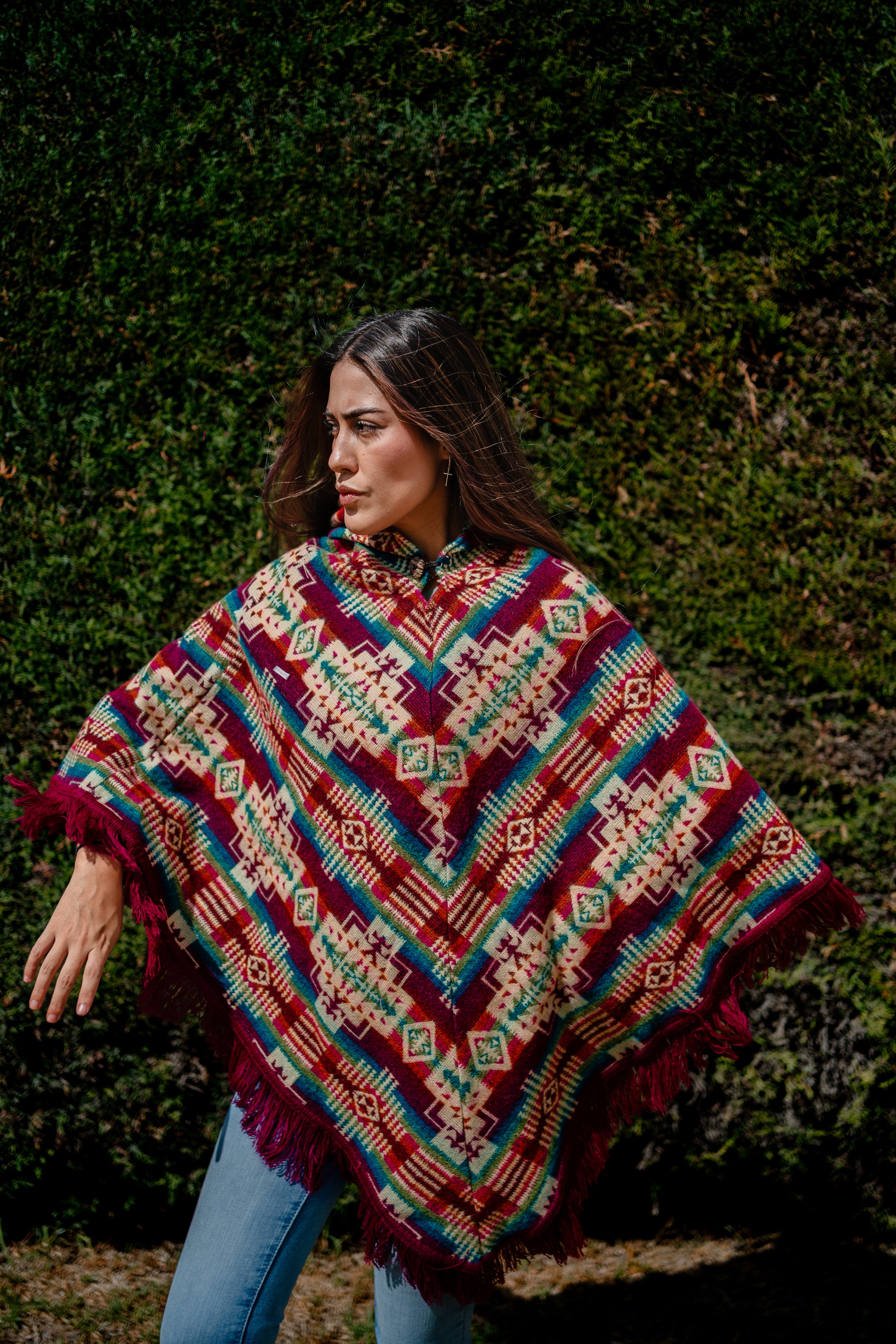 Alpaca poncho for women